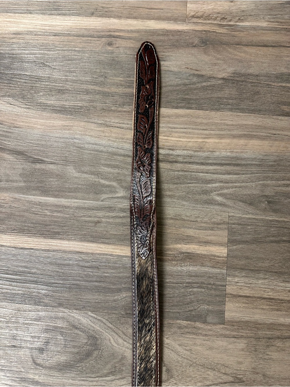 Western Style Cowhide Leather Belt - Picture 9 of 9